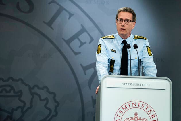Prime Minister Mette Frederiksen S, Minister of Health Magnus Heunicke, Soeren Brostroem, Thorkild Fogde and Kaare Moelbak hold a press conference on COVID 19 in Denmark, in the Mirror Hall in the Prime Ministers Office on Monday, March 30, 2020,,  Copyright: MartinxSylvestx spdk20200330-192807-L