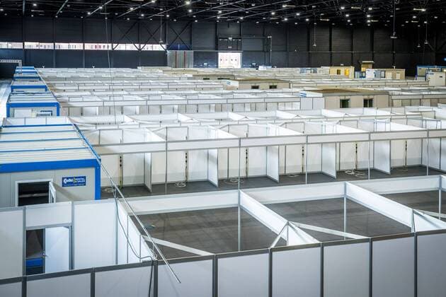 2020-03-30 16:49:01 MAASTRICHT - In congrescentrum MECC wordt een opvang gecreeerd voor 250 coronapatienten. De opvang is een uitbreiding van de zorcapacitiet van het Maastricht UMC+. ANP MARCEL VAN HOORN  Copyright: xx x409139812x