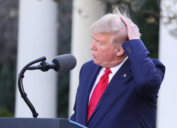 March 30, 2020, Washington, DISTRICT OF COLUMBIA, USA: US President Donald J. Trump speaks during the Coronavirus Task Force press briefing on the coronavirus and COVID-19 pandemic, in the Rose Garden at the White House, in Washington, DC, USA, 30 March 2020. Washington USA - ZUMAs152 20200330_zaa_s152_025 Copyright: xMichaelxReynoldsx