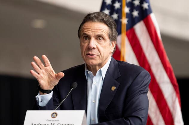 March 30, 2020, New York, NY, U.S: March 30, 2020 - New York, NY, United States: New York Governor ANDREW CUOMO (D) speaking at a press conference at the Jacob K. Javits Convention Center. New York U.S. - ZUMAb161 20200330_zap_b161_035 Copyright: xMichaelxBrochsteinx