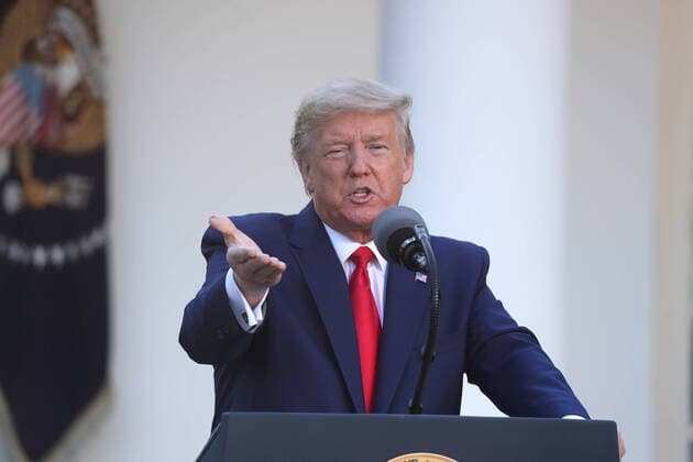 US President Donald J. Trump speaks during the Coronavirus Task Force press briefing on the coronavirus and COVID-19 pandemic, in the Rose Garden at the White House, in Washington, DC, USA, 30 March 2020. Copyright: xMichaelxReynoldsx