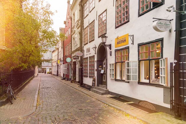 Old city center of Latvia with historic medieval houses Riga, Latvia ,editorial use only CR_AHTA200323A-146347-01