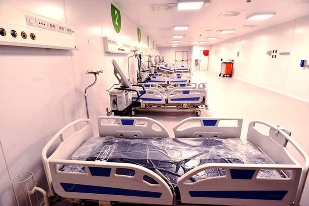 Milan, press conference and official presentation of the hospital in Fiera al Portello, for coronavirus patients (Maurizio Maule Fotogramma, Milan - 2020-03-31) p.s. la foto e utilizzabile nel rispetto del contesto in cui e stata scattata, e senza intento diffamatorio del decoro delle persone rappresentate  Copyright: xMaurizioxMaulex xFOTOGRAMMAx
