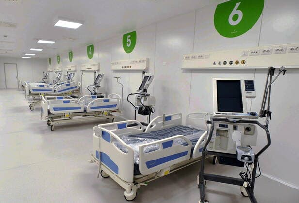 Milan, press conference and official presentation of the hospital in Fiera al Portello, for coronavirus patients (Maurizio Maule Fotogramma, Milan - 2020-03-31) p.s. la foto e utilizzabile nel rispetto del contesto in cui e stata scattata, e senza intento diffamatorio del decoro delle persone rappresentate  Copyright: xMaurizioxMaulex xFOTOGRAMMAx
