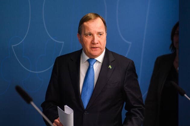 200331 Stefan Löfven, Prime Minister of Sweden, at a press conference with the government of Sweden regarding the coronavirus, covid 19, on March 31, 2020 in Stockholm,  Copyright: MAXIMxTHORE 47107259st