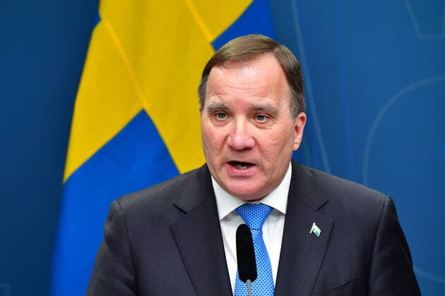 Sweden s Prime Minister Stefan Lofven speaks during a news conference on the coronavirus covid 19 situation, at the governement headquarters in Stockholm, Sweden, on March 31, 20120 STOCKHOLM SWEDEN x10030x,  Copyright: xJonasxEkstromer TTx SWEDEN HEALTH CORONA