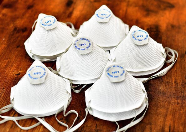 Brandenburg News, Economy, Respiratory protection mask FFP2 31 03 2020,Respiratory protection mask type FFP2,symbol picture, symbol photo Copyright: xEIBNER DanielxLakomskix EP_DLI
