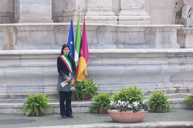 Mayor of Rome, Virginia Raggi Photo by Matteo Nardone Pacific Press Rome Virginia Raggi remembers victims of Covid 19