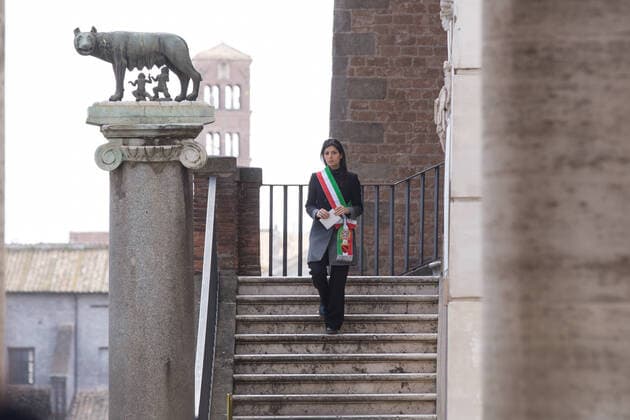 Mayor of Rome, Virginia Raggi Photo by Matteo Nardone Pacific Press Rome Virginia Raggi remembers victims of Covid 19