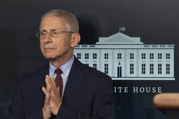 Dr. Anthony Fauci, Director of the National Institute of Allergy and Infectious Diseases, participate in a news briefing by members of the Coronavirus Task Force on the COVID-19 pandemic, at the White House in Washington, D.C. on Tuesday, March 31, 2020.  WAX20200331303 ChrisxKleponis
