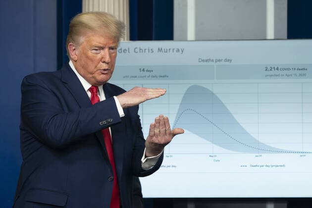 United States President Donald J. Trump participates in a news briefing by members of the Coronavirus Task Force at the White House in Washington, DC on Tuesday, March 31, 2020.  WAX20200331207 CHRISxKLEPONIS