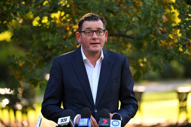 DANIEL ANDREWS CORONAVIRUS PRESSER, Victorian Premier Daniel Andrews addresses the media during a press conference in Melbourne, Wednesday, April 1, 2020. Andrews has provided an update on Coronavirus, cases throughout Victoria, which have risen to 968 after another 51 people were diagnosed with COVID-19 overnight. ( NO ARCHIVING, EDITORIAL USE ONLY, NO USE IN BOOKS WITHOUT CONSENT MELBOURNE VICTORIA AUSTRALIA  Copyright: xJAMESxROSSx 20200401001461135696