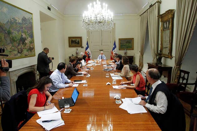 Santiago, April 1, 2020 The President of the Republic, Sebastian Pinera, heads a new meeting of the Emergency Committee Dragomir Yankovic Aton Chile, Santiago Chile Aton 408960  Copyright: DRAGOMIRxYANKOVIC ATONxCHILE