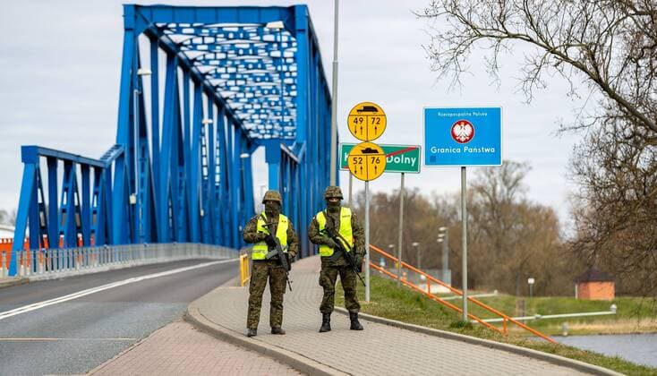 Polish-German border crossing in Bobolin during the coronavirus outbreak Polish-German border crossing during the coronavirus outbreak on April 01, 2020 in Bobolin, Poland EN_01422936_0034 