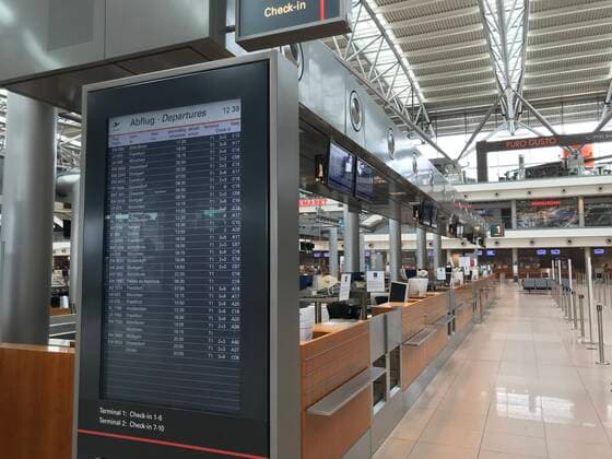 No people during the corona crisis at Hamburg Airport 01 04 2020