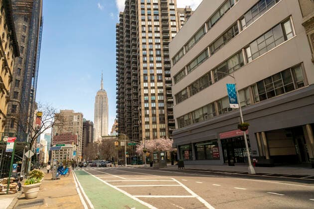 New York during the COVID-19 pandemic Quiet streets in the New York Flatiron neighborhood on Wednesday, April 1, 2020. (  RichardxB.xLevine