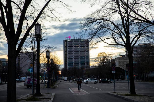 The Telekom building of the Technical University of Berln on April 1, 2020 In order to slow down the spread of the corona virus SARS CoV 2, the federal and state governments decided on further restrictio