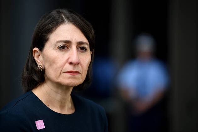 GLADYS BEREJIKLIAN CORONAVIRUS PRESSER, NSW Premier Gladys Berejiklian speaks to the media during a press conference outside the RFS Headquarters in Sydney, Thursday, April 2, 2020. ( NO ARCHIVING, EDITORIAL USE ONLY, NO USE IN BOOKS WITHOUT CONSENT SYDNEY NSW AUSTRALIA  Copyright: xJOELxCARRETTx 20200402001461320715