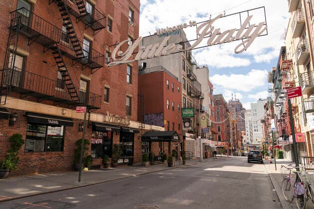 COVID-19 affects New York everyday life Usually bustling and now virtually empty due to COVID-19 pandemic in Manhattan Little Italy New York New York United States Copyright: LevxRadin