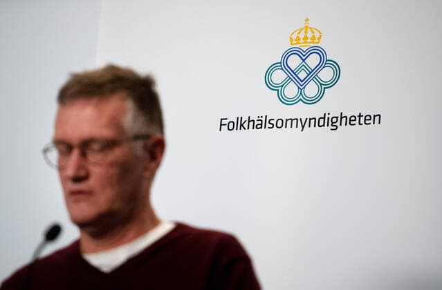 200402 Anders Tegnell, state epidemiologist Public Health, during a press conference on the occasion of the Corona virus, Covid 19, April 2, 2020 in Stockholm,  Copyright: MAXIMxTHORE 47113106st