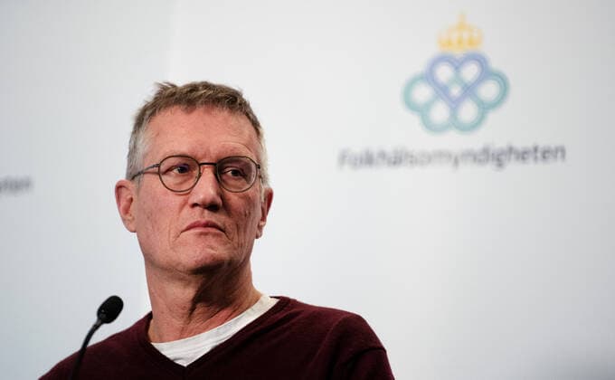 200402 Anders Tegnell, state epidemiologist Public Health, during a press conference on the occasion of the Corona virus, Covid 19, April 2, 2020 in Stockholm,  Copyright: MAXIMxTHORE 47113112st