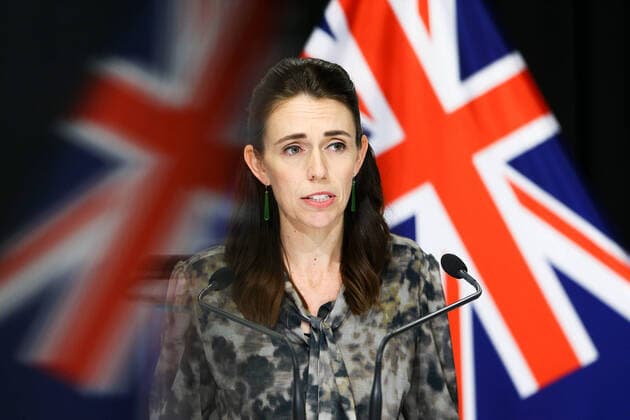 (200402) -- WELLINGTON, April 2, 2020 (Xinhua) -- New Zealand Prime Minister Jacinda Ardern speaks during a COVID-19 media update in Wellington, New Zealand on April 2, 2020. New Zealand reported 76 new confirmed and 13 new probable cases of COVID-19 on Thursday, bringing the total number of confirmed and probable infections to 797 in the country. (Hagen Hopkins Getty Pool via Xinhua) NEW ZEALAND-WELLINGTON-COVID-19 