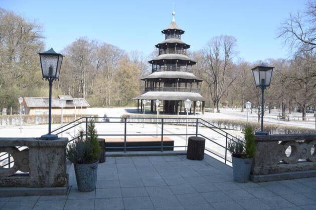 Chinese Tower Munich 02 04 20 English Garden Munich
