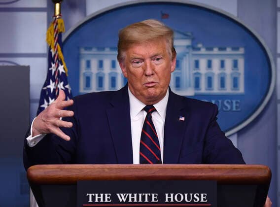 April 2, 2020, Washington, District of Columbia, USA: United States President Donald J. Trump speaks at a Coronavirus briefing at the White House on Thursday, April 2, 2020 in Washington, DC. Due to the COVID-19 pandemic, at least 5,700 people have died in the United States with more than 200,000 infected. More than 10 million people have lost their jobs in the U.S. in the past two weeks. .Credit: Pool via CNP Washington USA - ZUMAs152 20200402_zaa_s152_074 Copyright: xKevinxDietschx