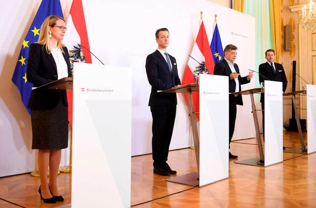 Vienna 03 04 2020, Federal Chancellery, Vienna, AUT, Current developments on corona disease in Austri  EP_pool