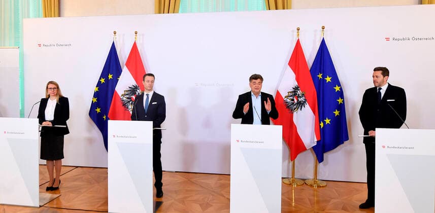 Vienna 03 04 2020, Federal Chancellery, Vienna, AUT, Current developments on corona disease in Austri  EP_pool