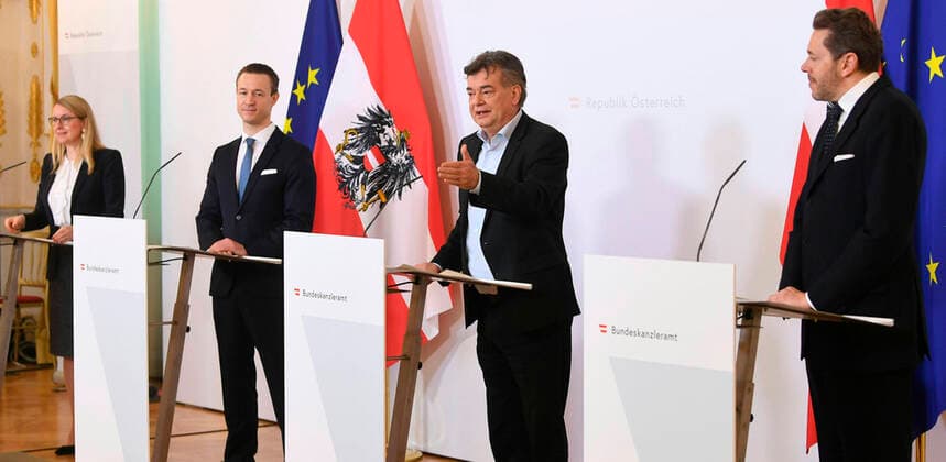 Vienna 03 04 2020, Federal Chancellery, Vienna, AUT, Current developments on corona disease in Austri  EP_pool