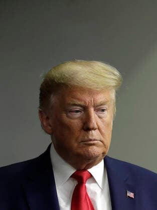 United States President Donald J. Trump attends a press briefing on the COVID-19 pandemic with members of the Coronavirus Task Force at the White House in Washington on April 3, 2020. Copyright: xYurixGripasx