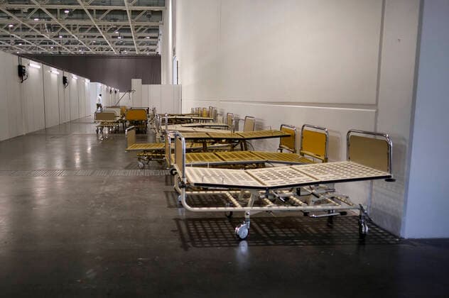 Visit of a corona emergency hospital on the exhibition grounds Hannover, 04 04 2020 Foto:xU.xStammx xFuturexImage