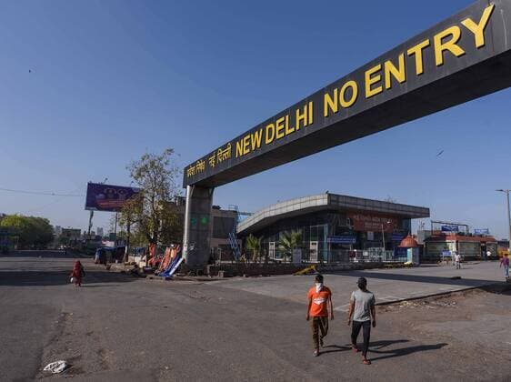 NEW DELHI, INDIA APRIL 4: A near empty view of the New Delhi Railway Station on day eleven of the 21 day nationwide lockdown to curb the spread of coronavirus, on April 4, 2020 in New Delhi, India. (Photo by Biplov Bhuyan Hindustan Times ) India Goes Into 21 Day Lockdown Due To Coronavirus COVID 19