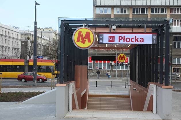 Three new underground station open in Warsaw Three new underground stations have been opened during the coronavirus outbreak on April 04, 2020 in Warsaw, Poland Pictured: Plocka Underground Station EN_01423401_0004 
