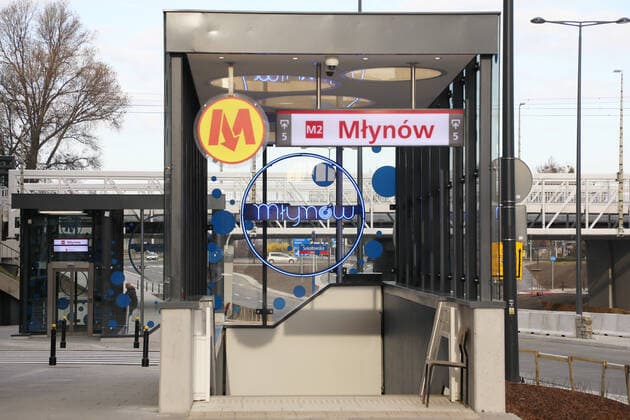 Three new underground station open in Warsaw Three new underground stations have been opened during the coronavirus outbreak on April 04, 2020 in Warsaw, Poland Pictured: Mlynow Underground Station EN_01423401_0018 