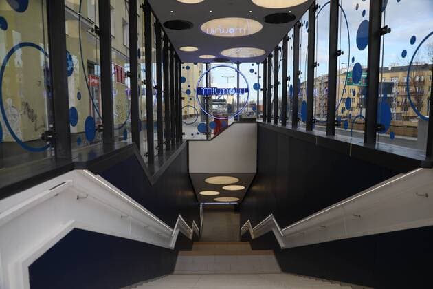 Three new underground station open in Warsaw Three new underground stations have been opened during the coronavirus outbreak on April 04, 2020 in Warsaw, Poland Pictured: Mlynow Underground Station EN_01423401_0021 