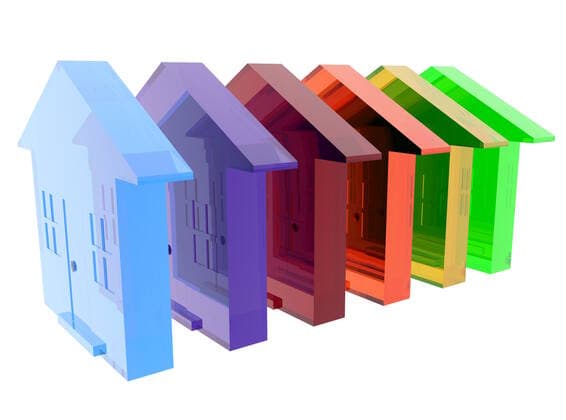 Diversity Housing A conceptual image of diversity utilizing different houses.  Copyright: xjasony00x 208424