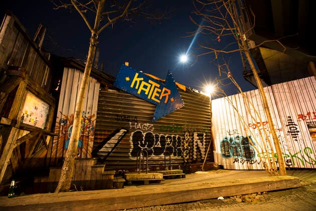 The empty entrance of the Kater Blau Club in Berlin on 5 April 2020 In order to slow down the spread of the coronavirus SARS CoV 2, the federal and state governments decided to impose further restrictions The Berlin clubs have also been closed for a few weeks.