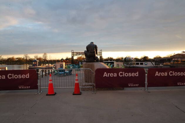 WASHINGTON, D.C. APRIL 4: View of The Wharf as DC Area Businesses and Hotels During The Coronavirus Pandemic on April 4, 2020. Copyright: xmpi34x