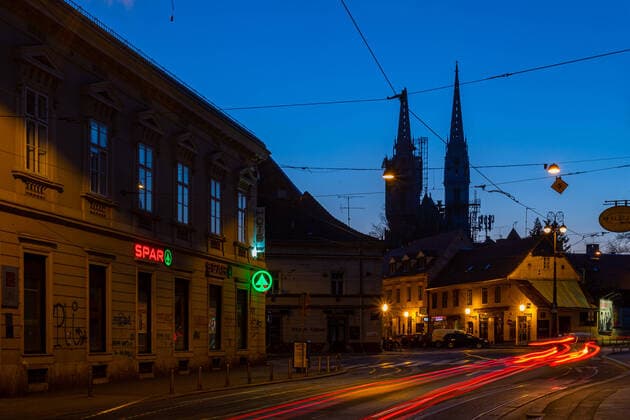 PXL_Desert streets in Zagreb 04.04.2020., Vlaska street, Zagreb, Croatia - Desert city center in the evening on Saturday. DavorxPuklavec PIXSELL