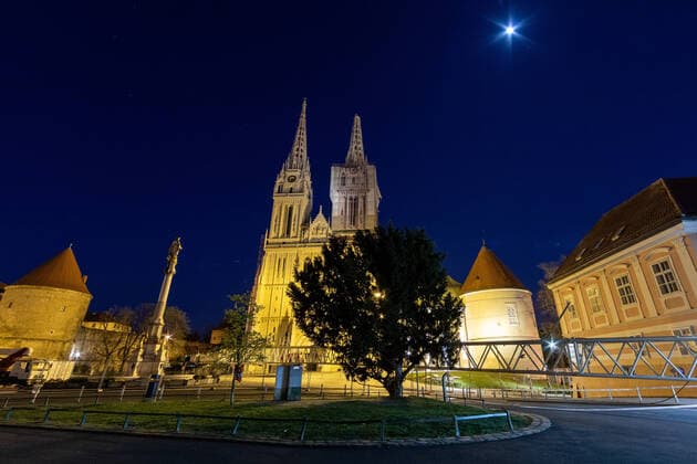 PXL_Desert streets in Zagreb 04.04.2020., Zagreb, Croatia - Desert city center in the evening on Saturday. DavorxPuklavec PIXSELL