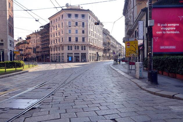 Milan, Milan deserted due to coronavirus, Largo Carrobbio (Maurizio Maule Fotogramma, Milan - 2020-04-04) p.s. la foto e utilizzabile nel rispetto del contesto in cui e stata scattata, e senza intento diffamatorio del decoro delle persone rappresentate  Copyright: xMaurizioxMaulex xFOTOGRAMMAx