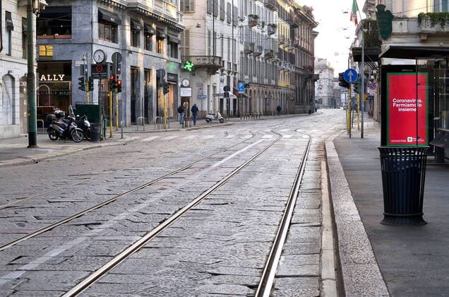 Milan, Milan deserted due to coronavirus, Largo Carrobbio (Maurizio Maule Fotogramma, Milan - 2020-04-04) p.s. la foto e utilizzabile nel rispetto del contesto in cui e stata scattata, e senza intento diffamatorio del decoro delle persone rappresentate  Copyright: xMaurizioxMaulex xFOTOGRAMMAx