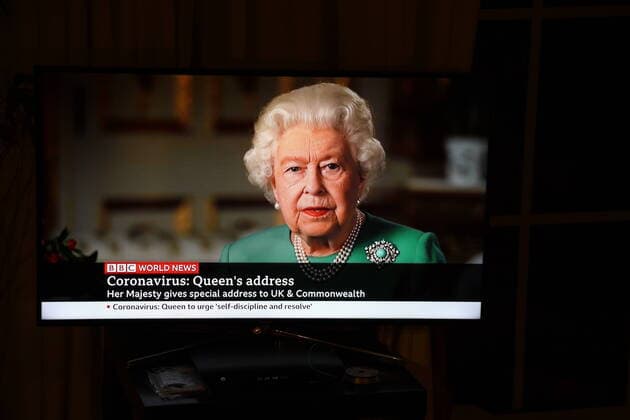 Coronavirus TV speech Queen Elizabeth II, BBC World News