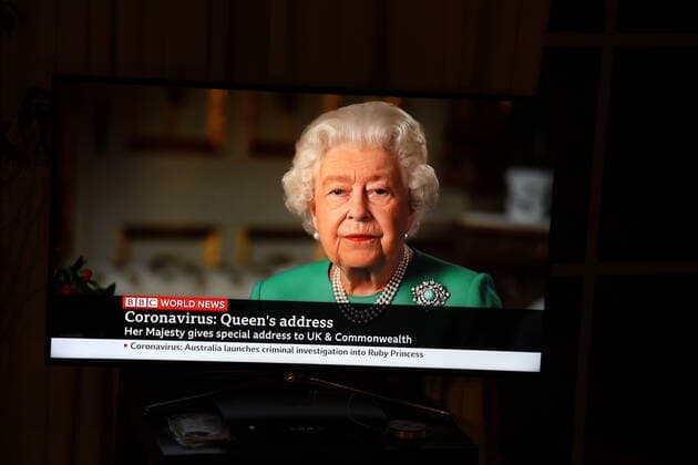 Coronavirus TV speech Queen Elizabeth II, BBC World News