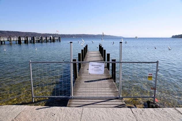 Sunday at Lake Starnberg during the exit restrictions due to the corona crisis Starnberg, 05 04 2020 Foto:xS.xAdamx xFuturexImage