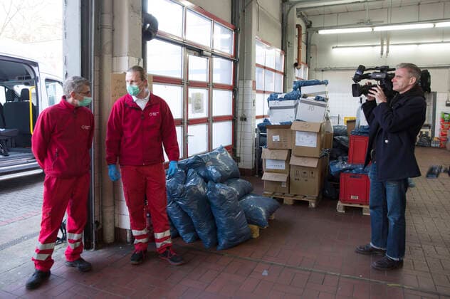 KVBB distributes medical protective equipment to doctors in the state of Brandenburg with the help of the DRK Potsdam, 06 04 2020 Foto:xF.xBungertx xFuturexImage