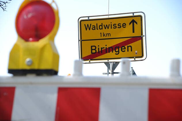 The Biringen border crossing point will be closed on Wednesday 01 04 2020 A passage between Germany and France for vehicles is no longer permitted bub