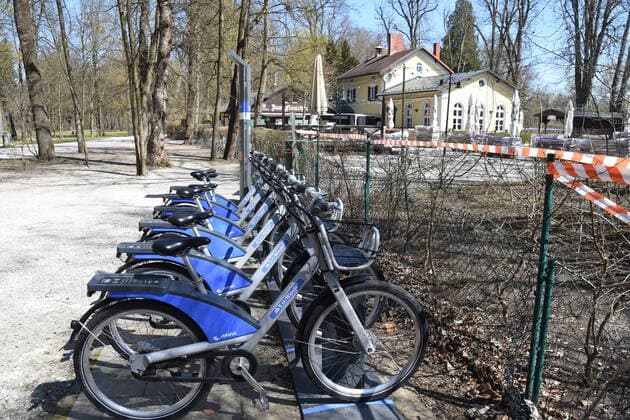 Zum Flaucher beer garden restaurant at the Isar river Munich 06 04 20 Munich